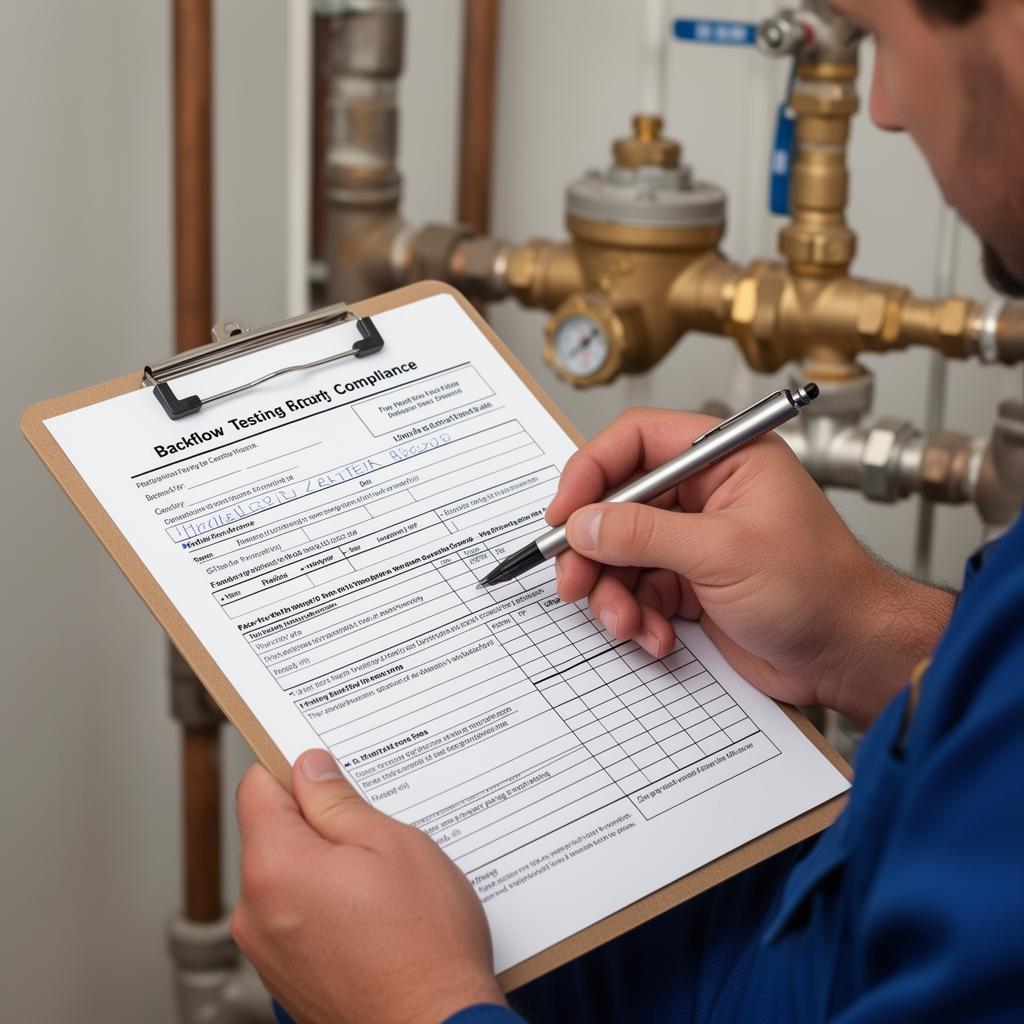 Backflow testing compliance documentation and certification