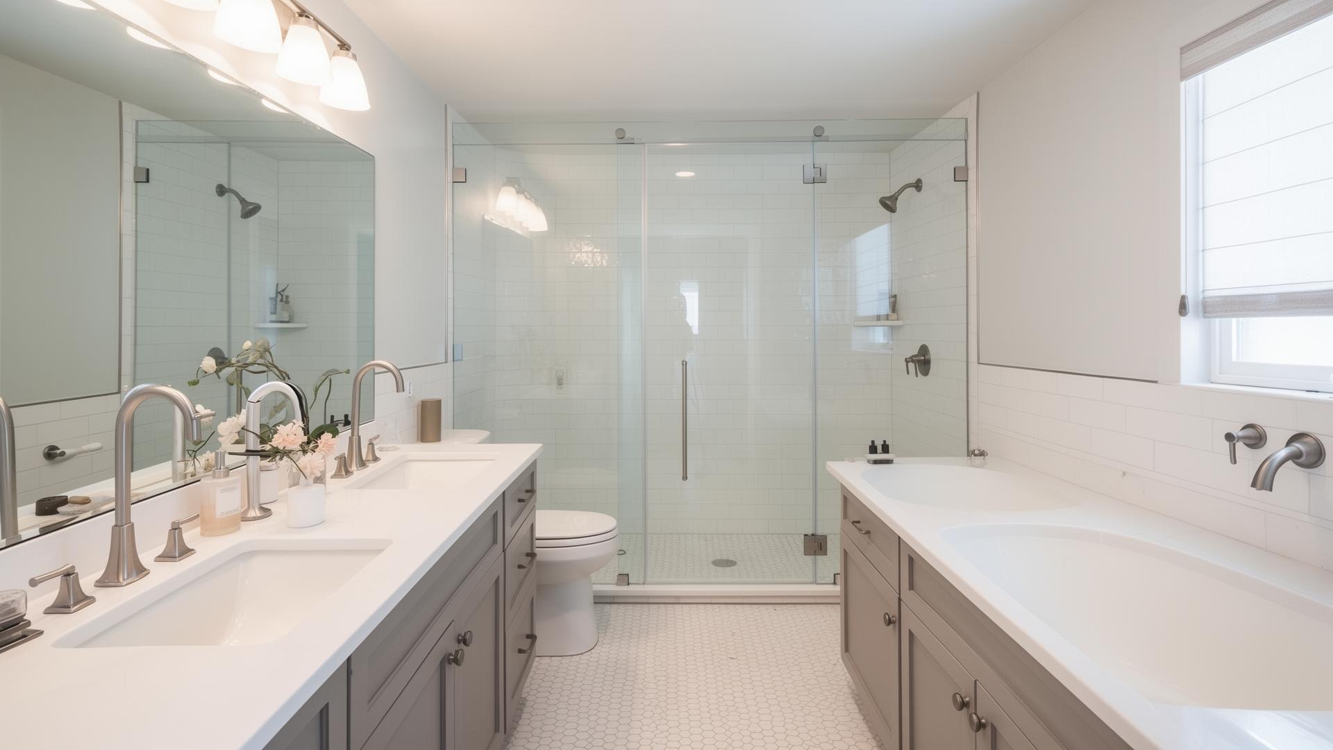 Modern bathroom renovation in Coquitlam home