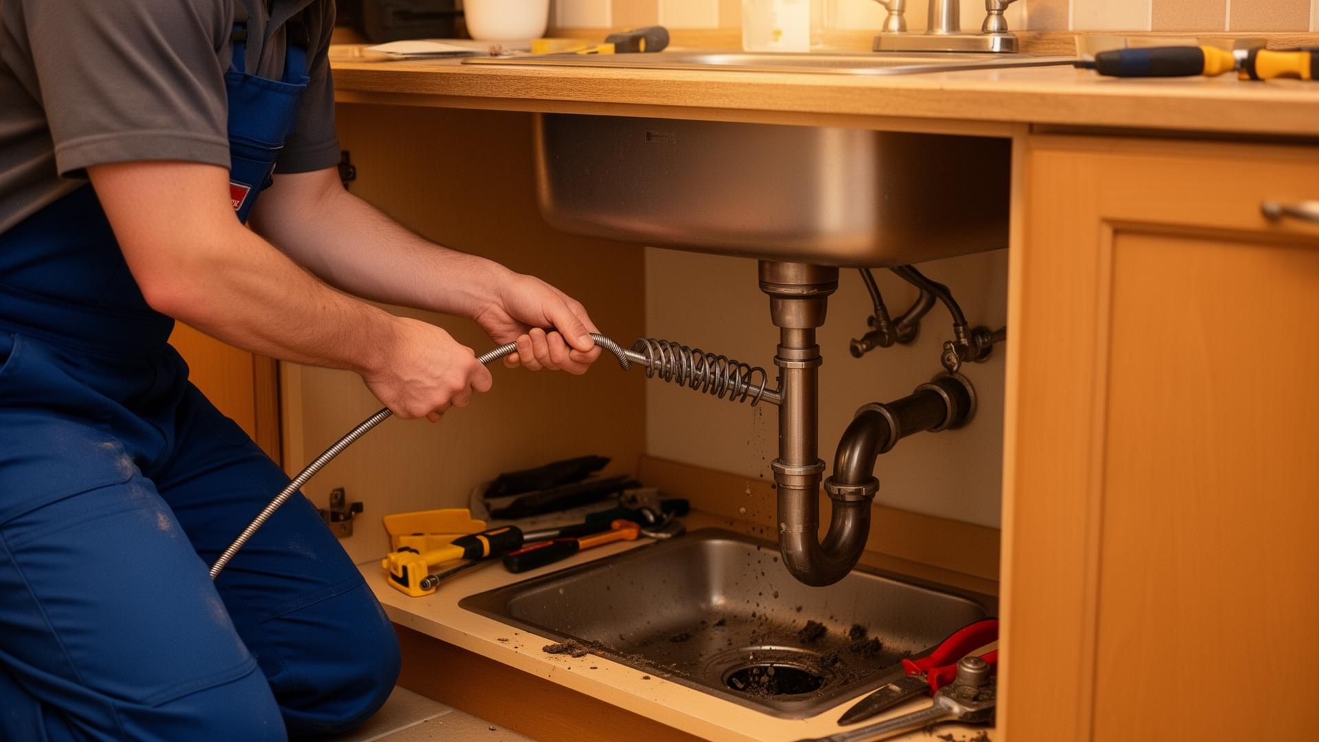Professional drain cleaning service