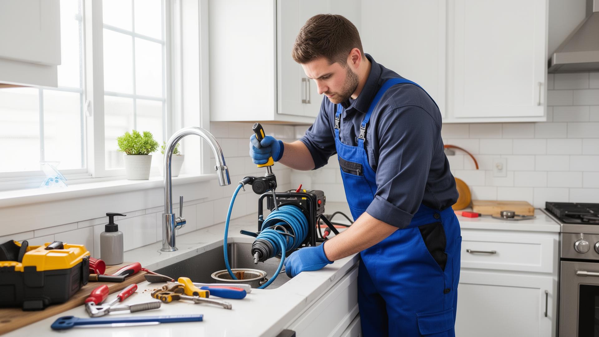 Professional drain cleaning process