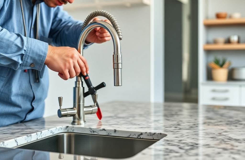 Professional faucet installation service