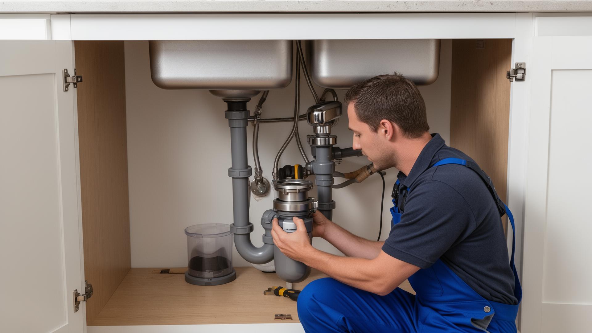 Professional garburator installation process