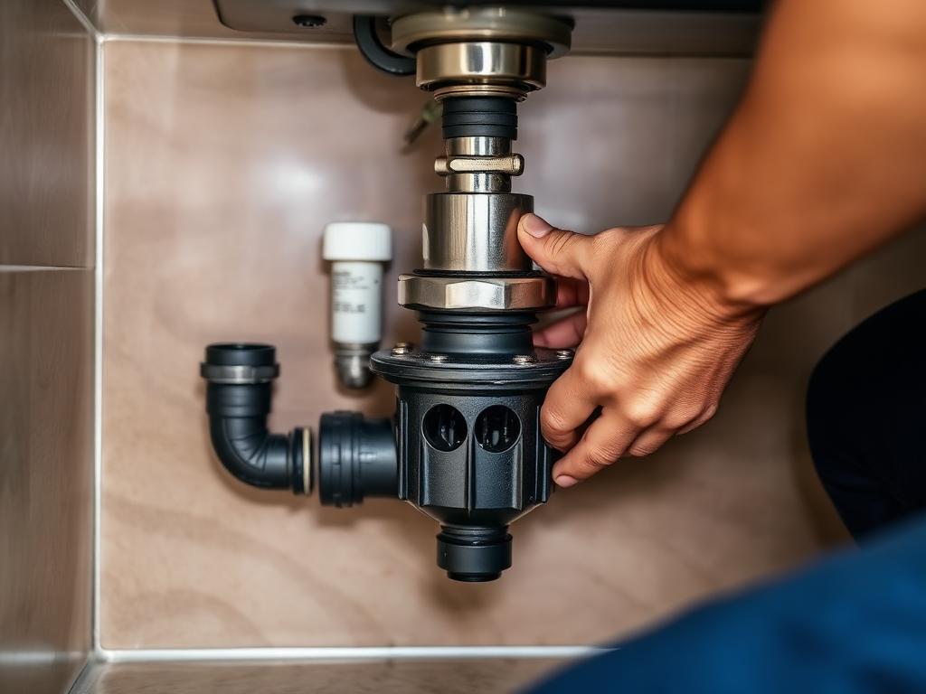 Garburator repair close-up