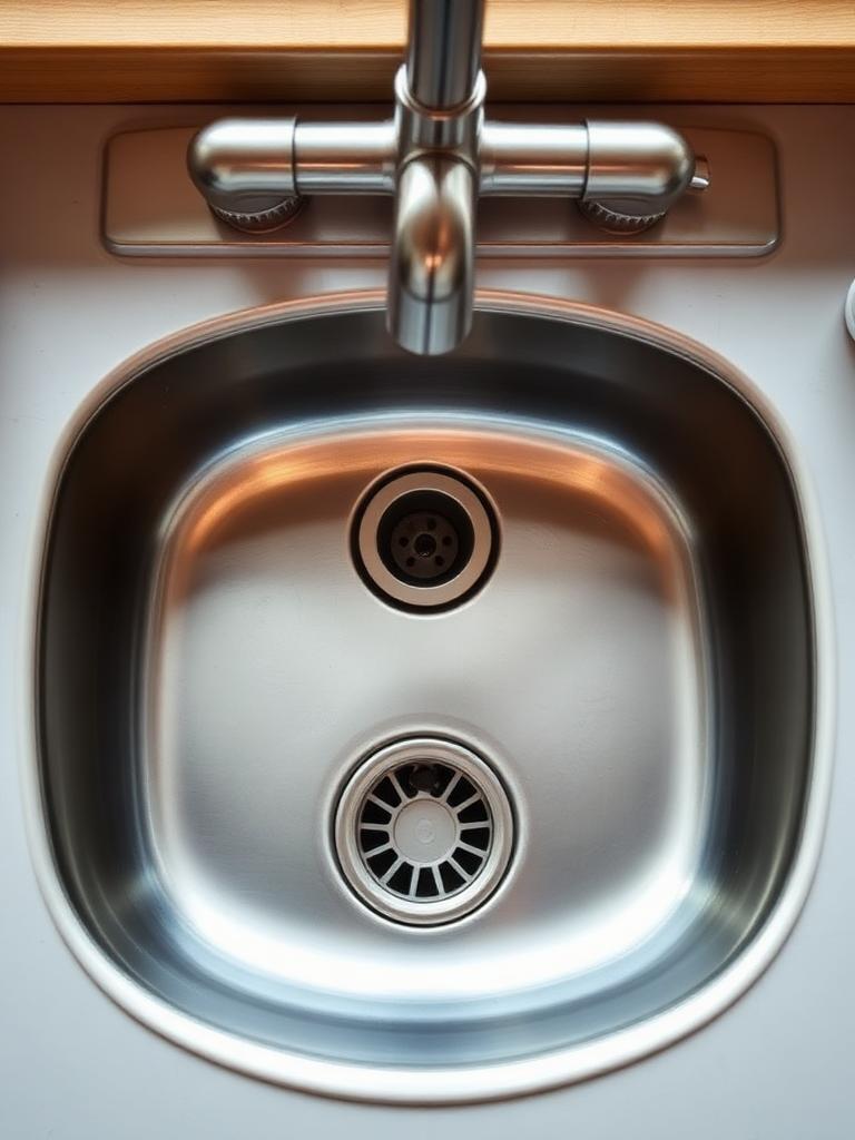 Kitchen sink with garburator