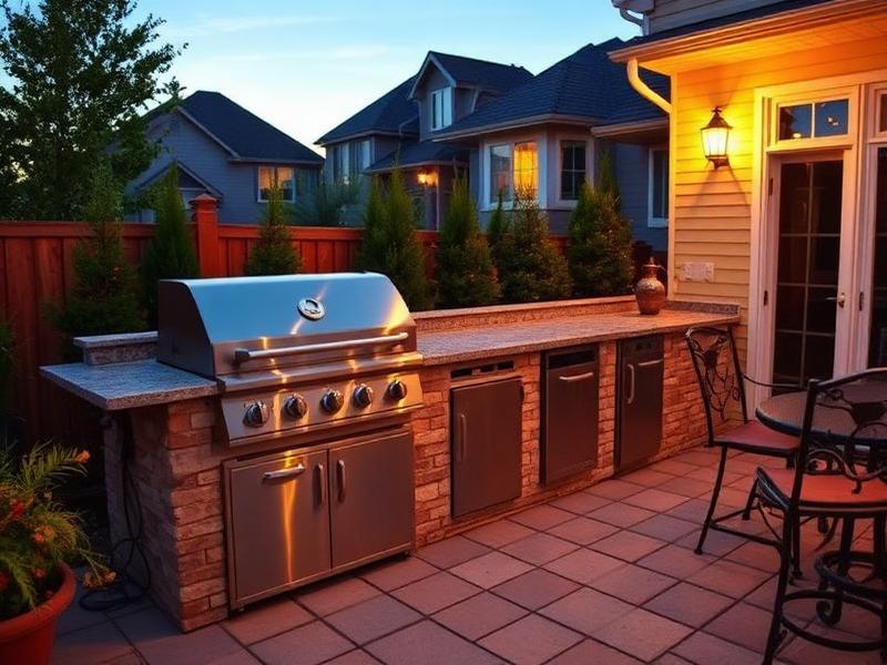 Completed gas BBQ box installation
