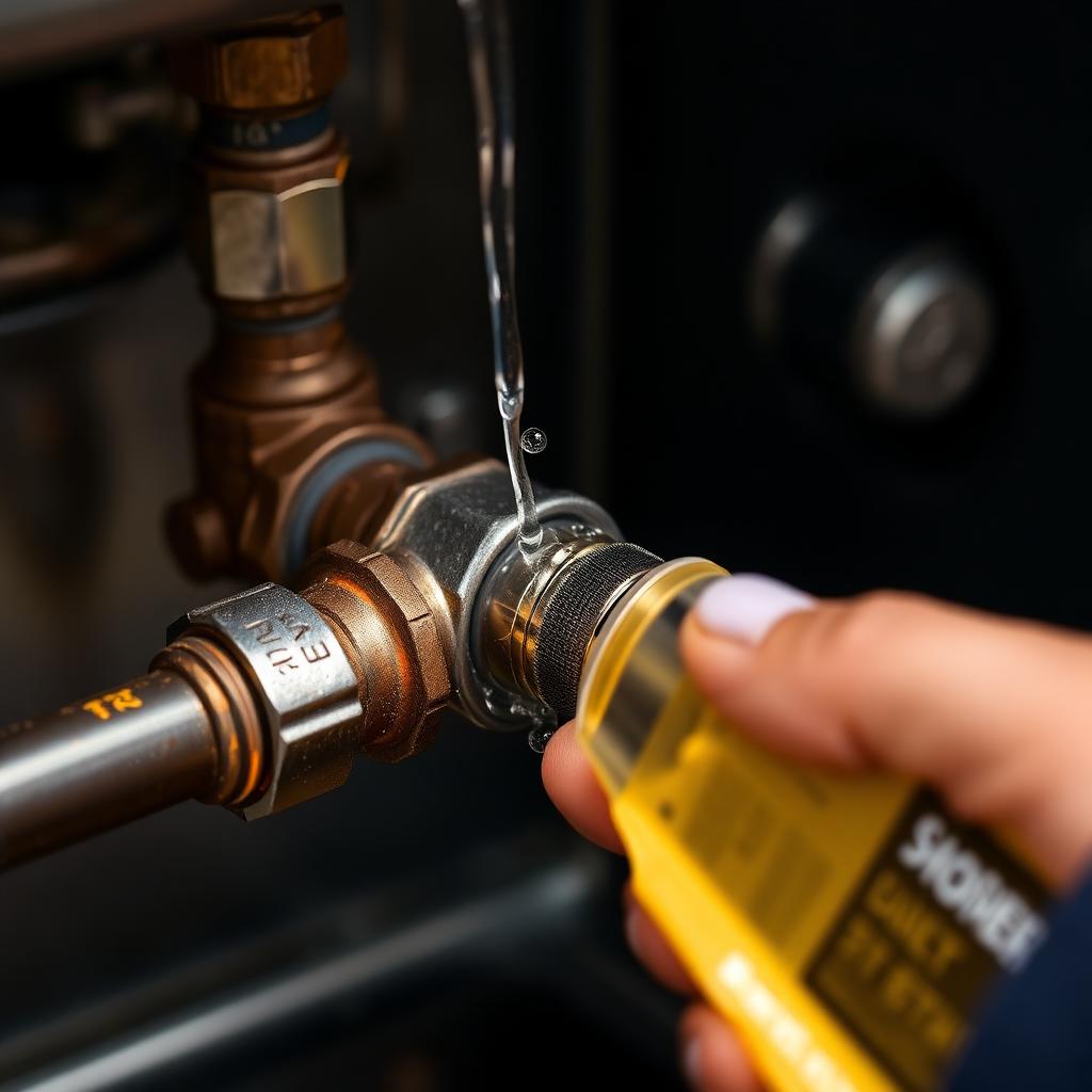 Gas leak testing on gas range connector joint
