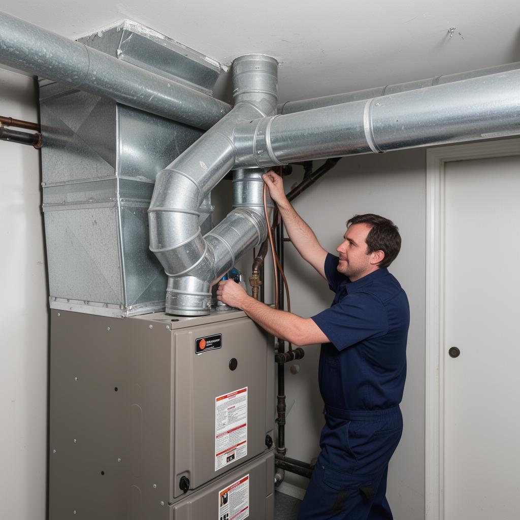 Furnace ductwork installation
