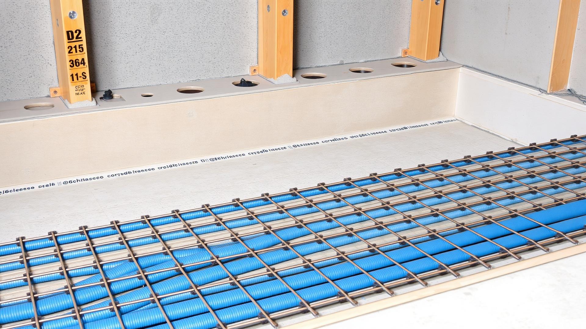 Hydronic radiant floor heating in-slab installation