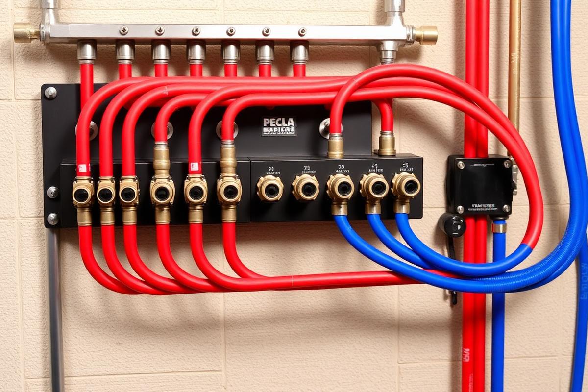 Hydronic radiant floor heating manifold system