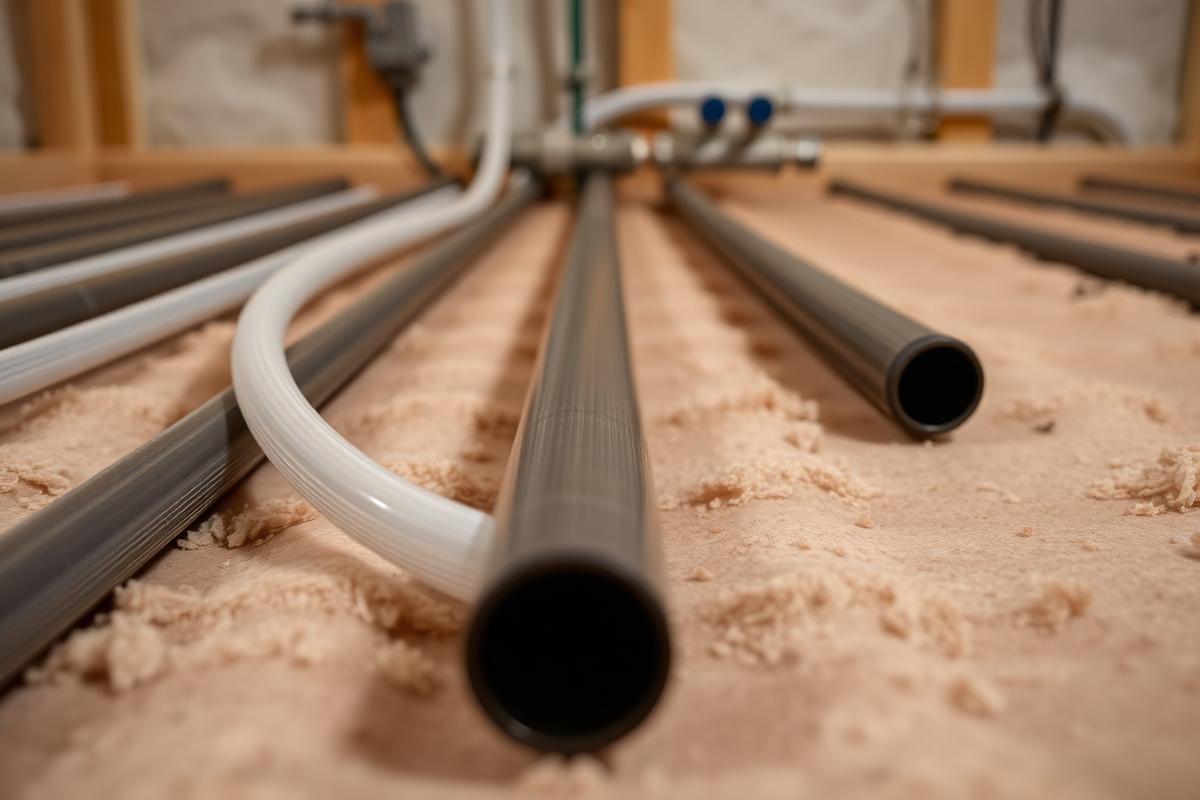 Hydronic radiant floor tubing installation