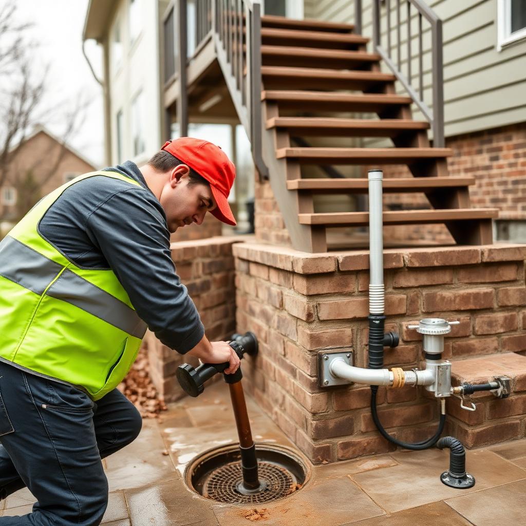 Outdoor drain inspection and repair
