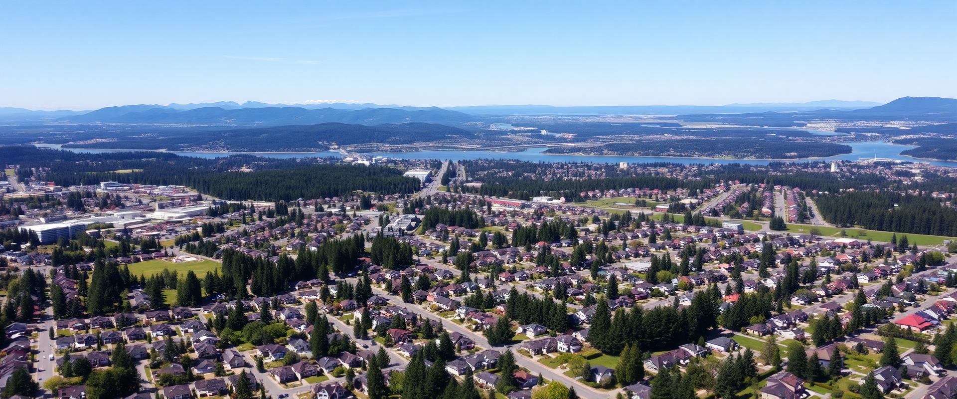 Aerial view of Port Coquitlam BC