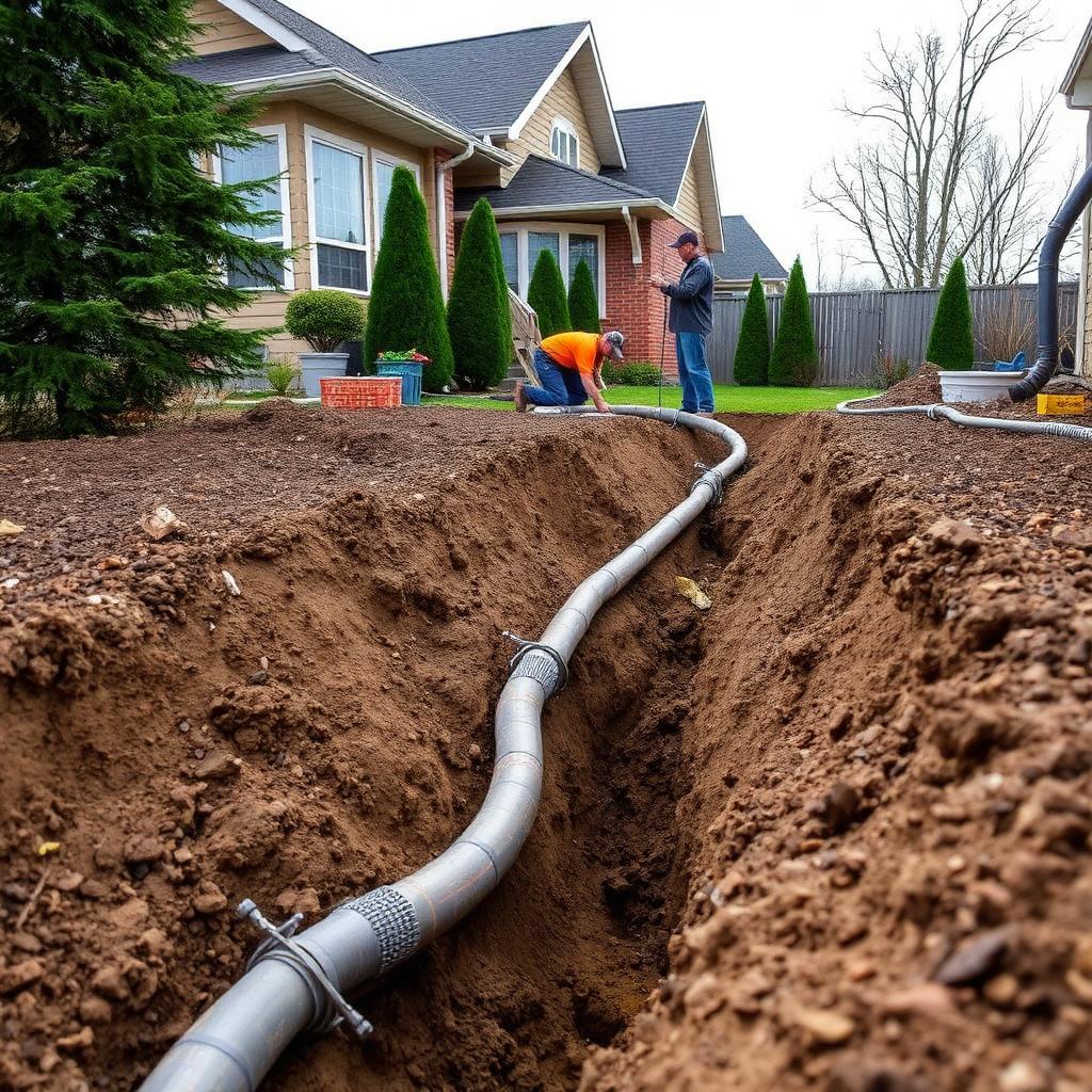 Drainage service work in Port Coquitlam