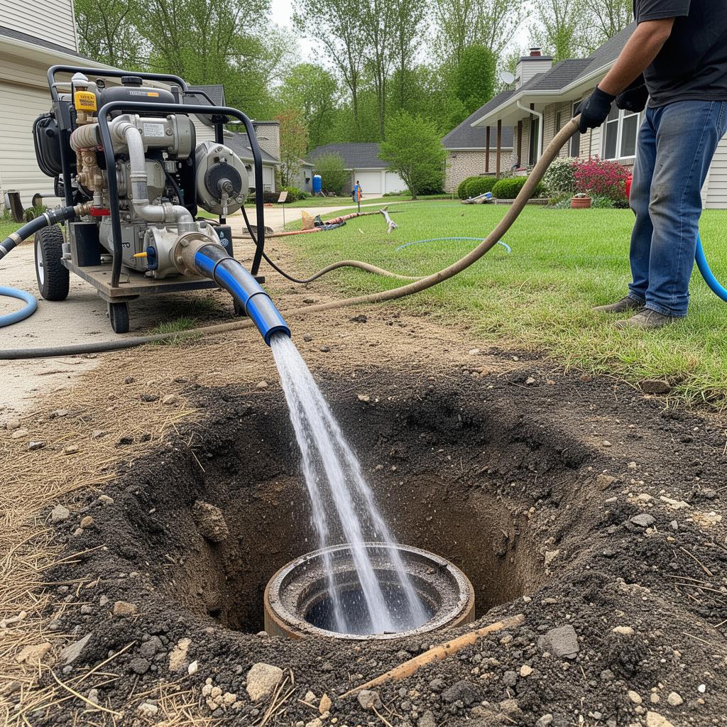 Hydro jetting sewer cleaning equipment