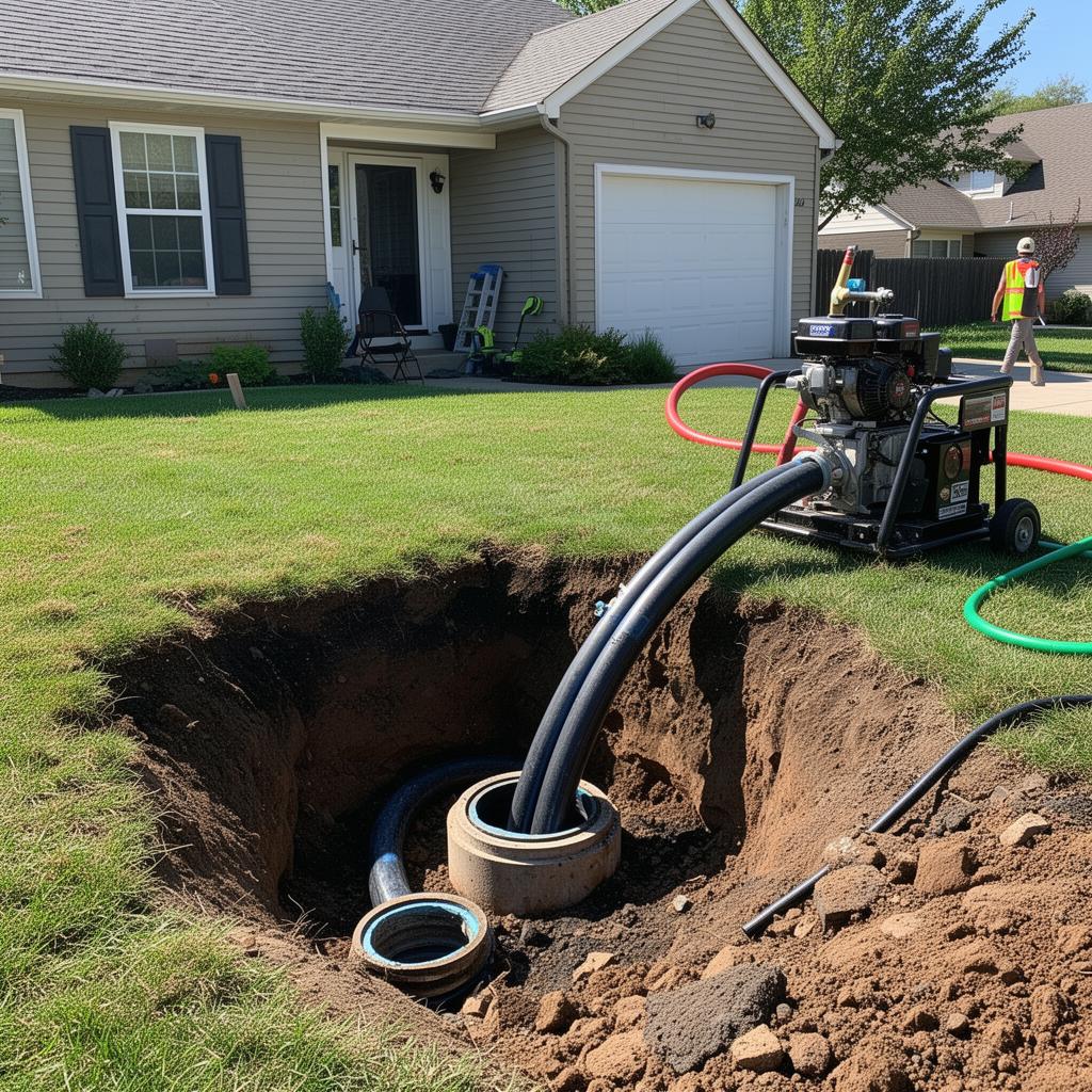Trenchless sewer repair equipment