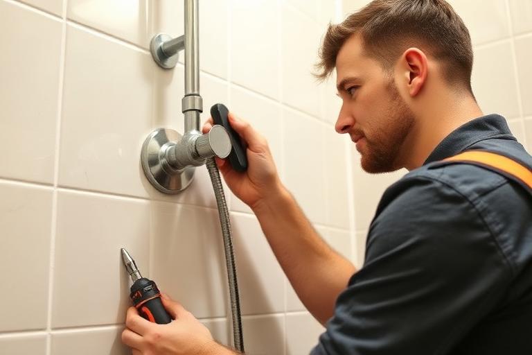 Professional leak detection equipment in use