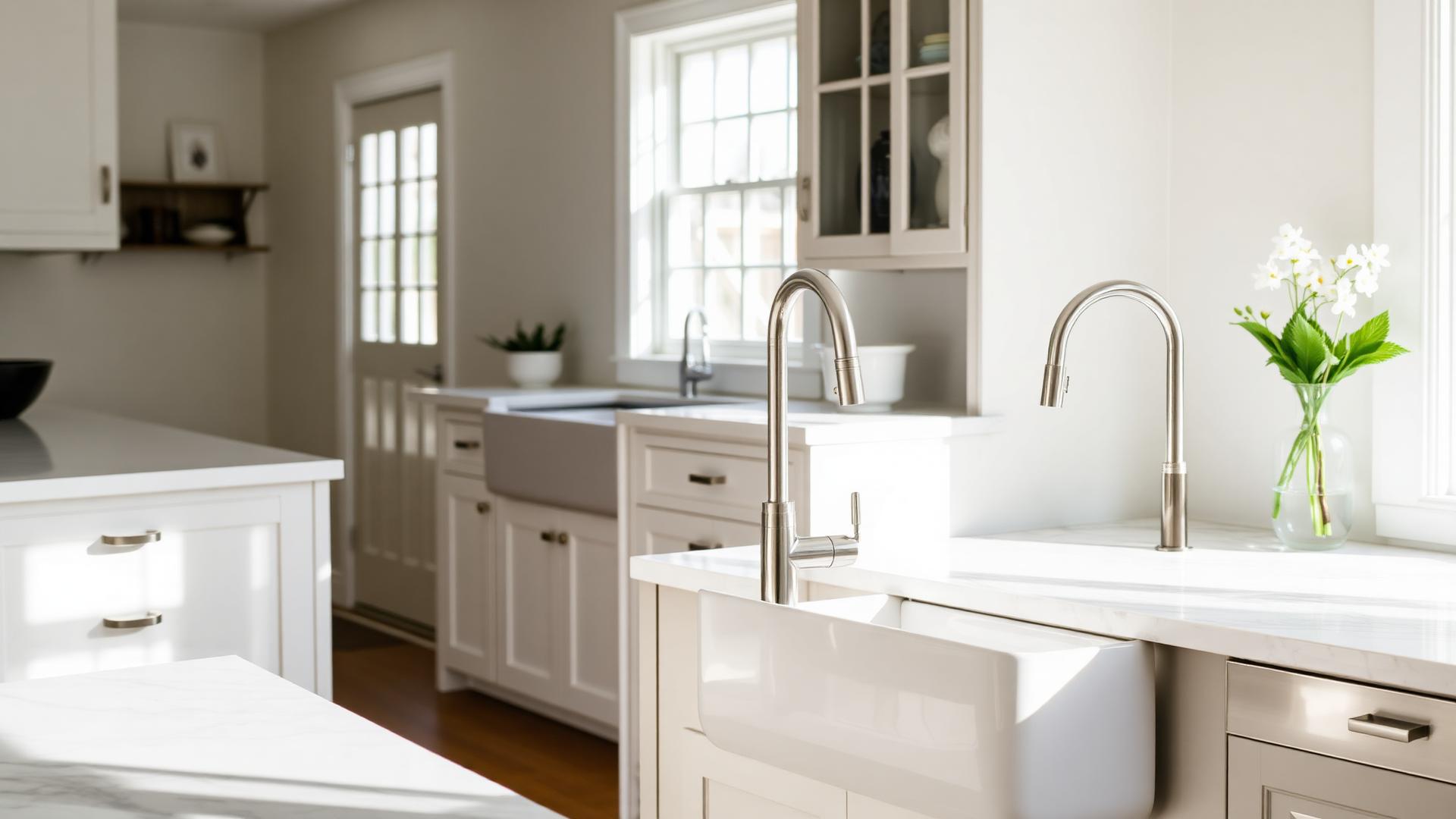 Completed kitchen sink installation