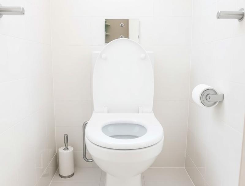 Modern toilet installation completed