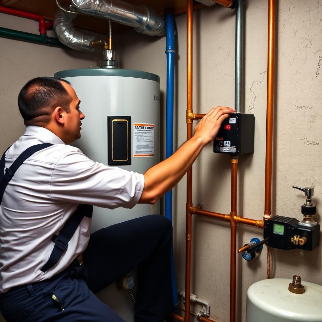 Water heater installation in Vancouver home